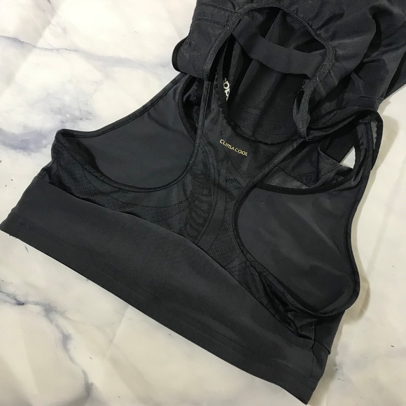 Adidas Black Swirl Print Tank Top w/ Built in Bra - Picture 8 of 8